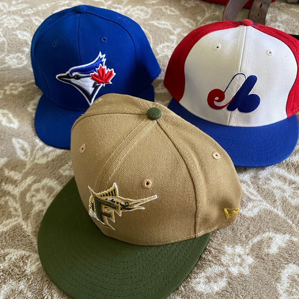 Fitted hats blue jays marlins expose!